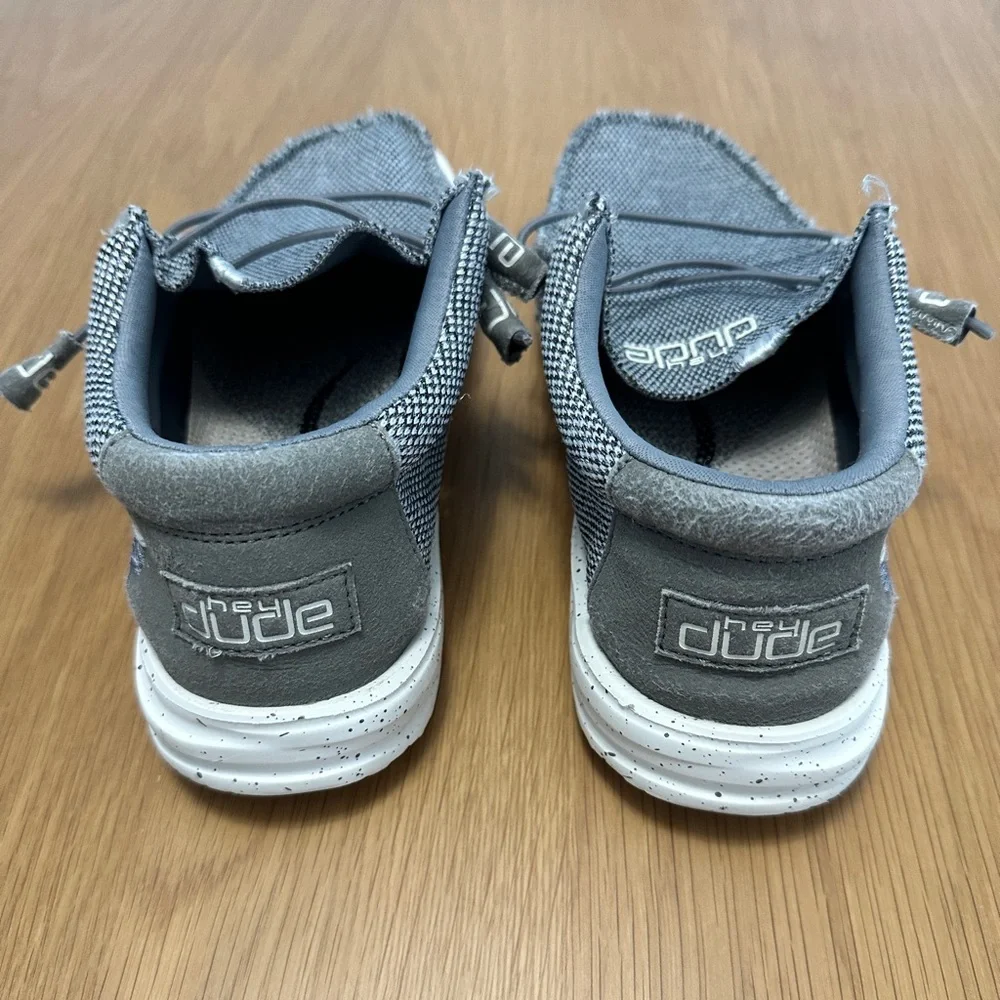 Hey Dude Men’s Wally Free Light Grey Size 8 - Picture 4 of 8
